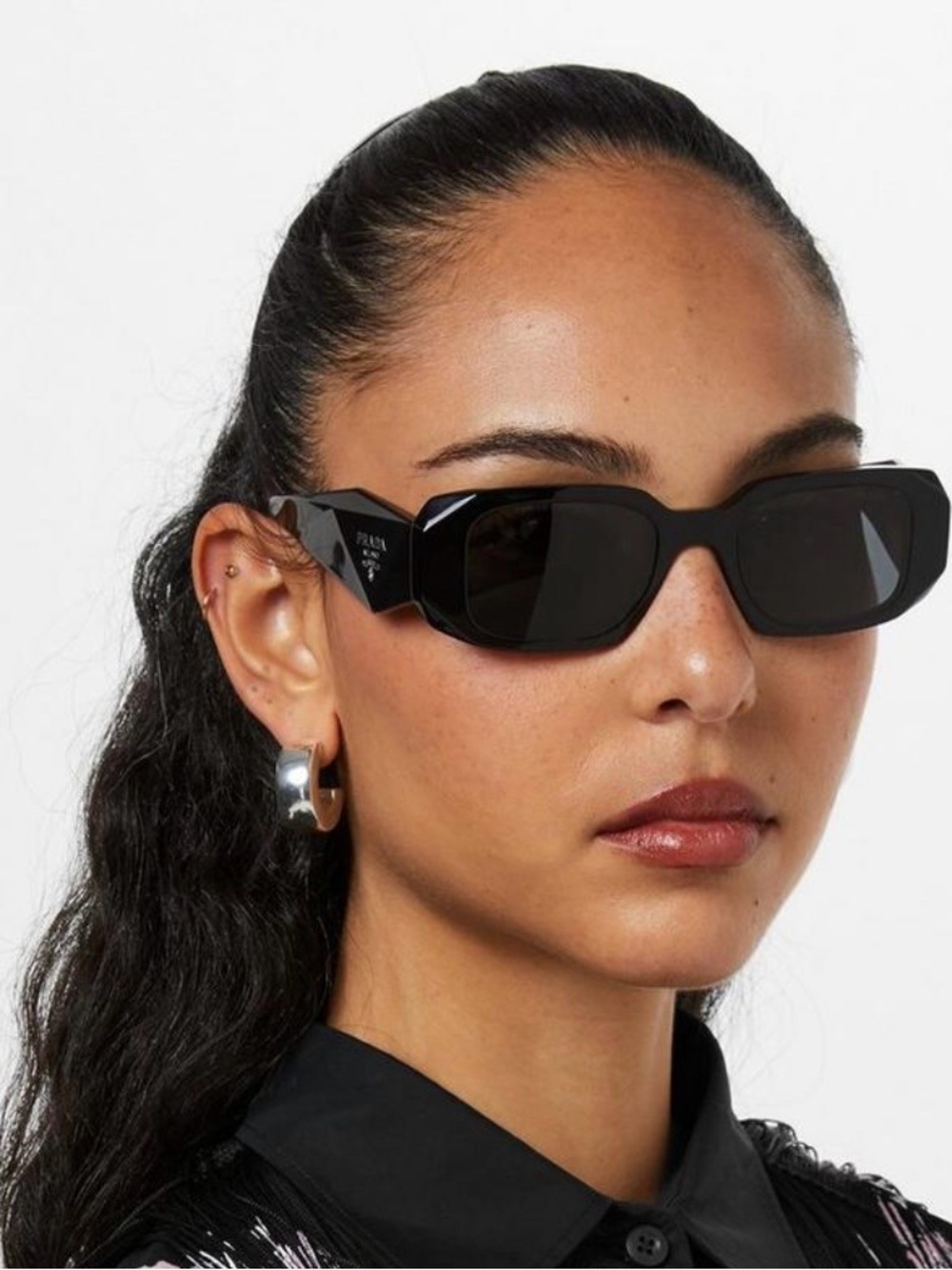Authentic Prada SPR17WS Rectangle Sunglasses